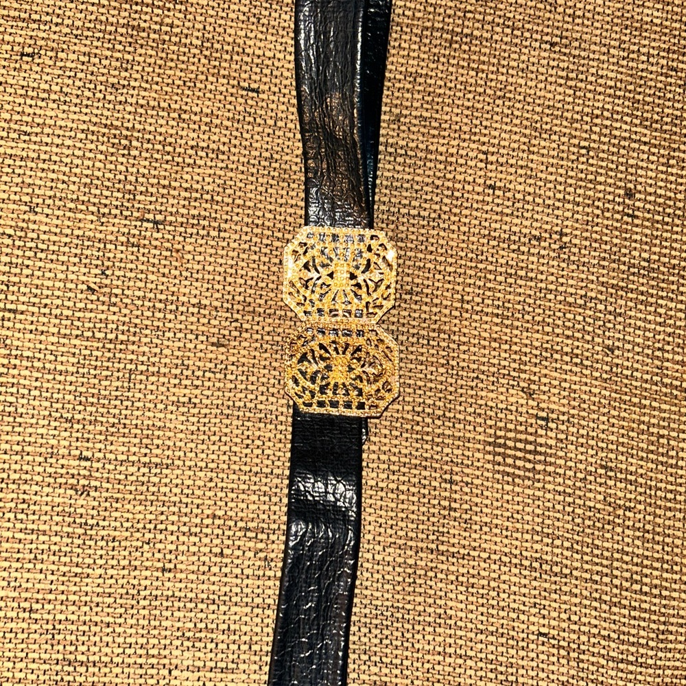Vintage Gold and Leather Belt